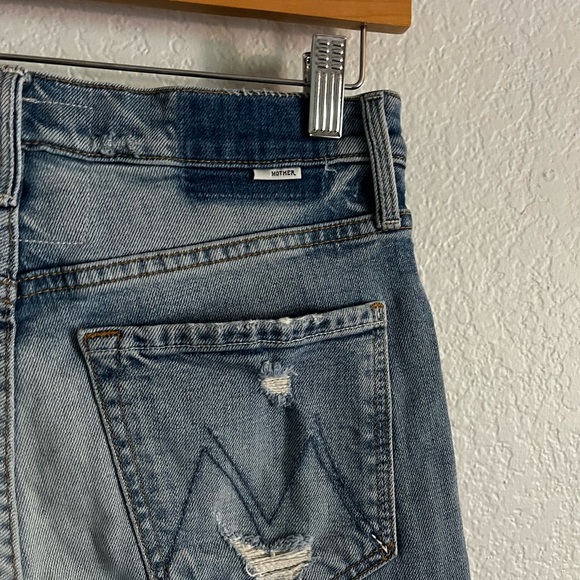 MOTHER The Tomcat Straight Leg Jeans Distressed The Confession Blue 27 - Picture 8 of 13
